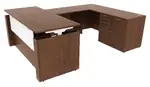 U Shaped Height Adjustable Desk