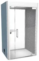 Modern Office Pod with Glass Back