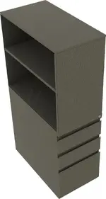 Storage Tower with Drawers and Shelves