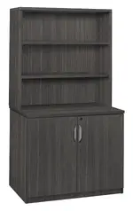 2 Door Storage Cabinet with Hutch