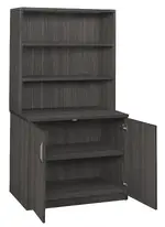2 Door Storage Cabinet with Hutch