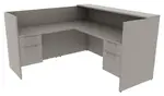 L Shaped Reception Desk with Drawers