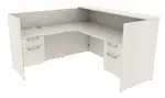 L Shaped Reception Desk with Drawers