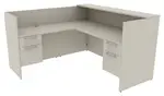 L Shaped Reception Desk with Drawers