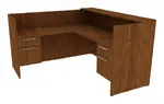 L Shaped Reception Desk with Drawers