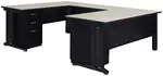 U Shaped Desk with Drawers