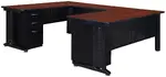 U Shaped Desk with Drawers
