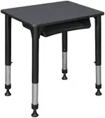 Height Adjustable Classroom Desk with Storage