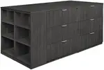 Lateral File Quad with Bookcase