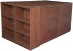 Lateral File Quad with Bookcase