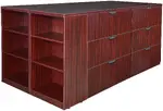 Lateral File Quad with Bookcase