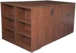 3 Lateral File with Storage and Bookcase