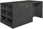 Stand Up Desk with Storage Cabinets