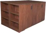Storage Cabinet Quad with Bookcase