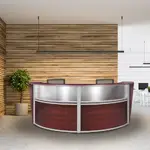 2 Person Curved Reception Desk