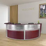3 Person Curved Reception Desk