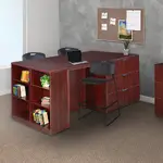3 Person Standing Desk with Lateral Drawers