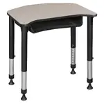 Height Adjustable Classroom Desk with Storage