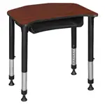 Height Adjustable Classroom Desk with Storage