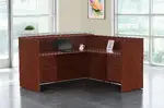 L Shaped Reception Desk with Glass Counter