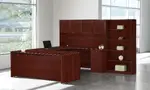 U Shaped Desk with Bookcase