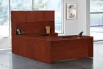 Bow Front U Shaped Desk with Hutch
