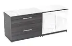 Combo Storage Credenza with Glass Top