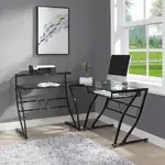 L Shaped Glass Desk