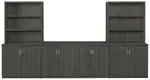 Credenza Wall Unit with Open Shelf Storage