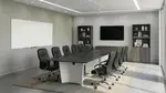 Conference Table with Storage and Chairs