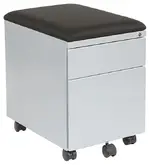 2 Drawer Mobile Pedestal with Cushion Top