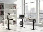 L Shaped Height Adjustable Desk