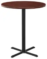 Round Bar Height Table with Metal Base