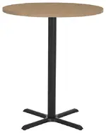 Round Bar Height Table with Metal Base