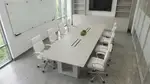 Conference Table with Chairs and Storage Set