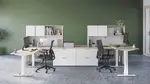 2 Person Sit Stand Workstation with Storage