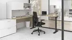 Sit Stand L Shape Desk with Storage
