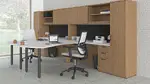 2 Person Desk with Storage