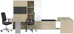 U Shaped Desk with Storage