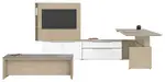 Adjustable Height L Shaped Desk with Bench Set