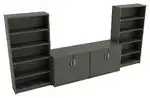 Storage Credenza with Bookcases