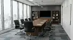Conference Table with Storage and Chairs Set