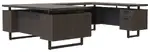 U Shaped Desk with Drawers