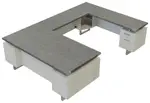 U Shaped Desk with Drawers