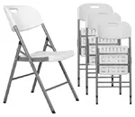 Plastic Folding Chairs - 4 Pack