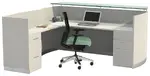 L Shaped Reception Desk with Drawers