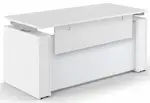 Standing Desk with Glass Modesty Panel