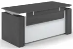 Standing Desk with Glass Modesty Panel