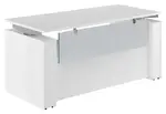 Standing Desk with Acrylic Modesty Panel