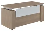 Standing Desk with Acrylic Modesty Panel